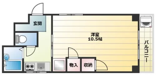 甲南灘コーポラス【308号室】の間取り