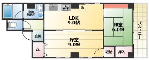 兵庫県神戸市東灘区御影塚町4丁目【マンション】の間取り