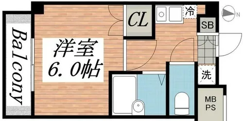 アスール神戸【0407号室】の間取り