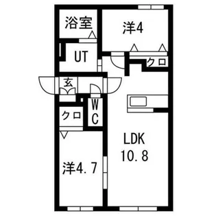 センチュリー日の出【1階】の間取り