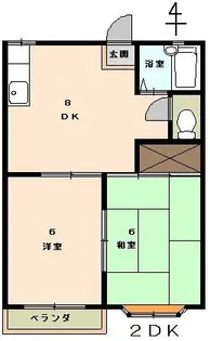 ファミール青野【203号室】の間取り