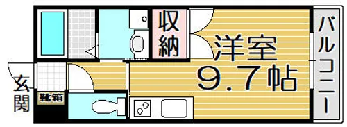 花見コーポ【102号室】の間取り