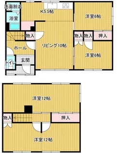 北海道岩見沢市北四条西14丁目【一戸建】の間取り