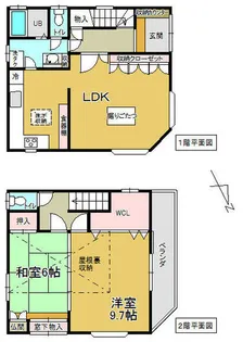 大阪府大阪市北区本庄東1丁目【一戸建】の間取り
