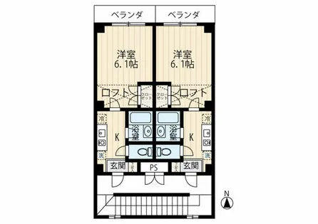 京都府京都市下京区観喜寺町【マンション】の間取り