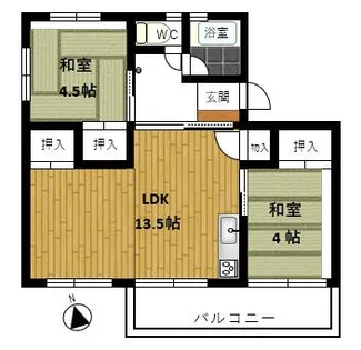 赤坂ハイツ【204号室】の間取り