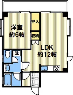 ハーモニー坂口【402号室】の間取り