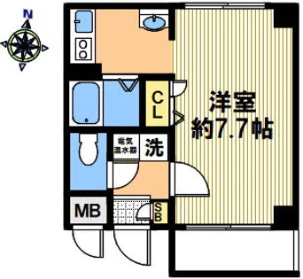 ドエル大倉山【206号室】の間取り