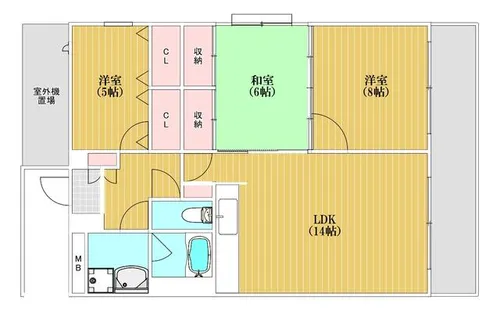 第二小林ビル【301号室】の間取り