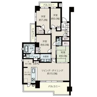 バンベール星ヶ丘【2階】の間取り