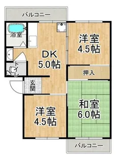有野台住宅【3階】の間取り