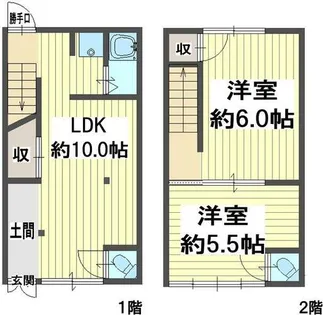 兵庫県神戸市兵庫区楠谷町【一戸建】の間取り