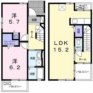 クレーヴェル【104号室】の間取り
