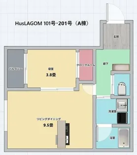 1LDKの間取り画像