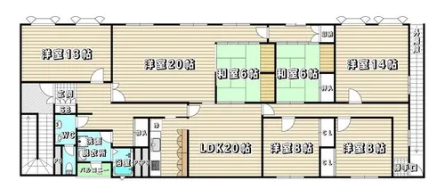 大阪府箕面市外院3丁目【マンション】の間取り