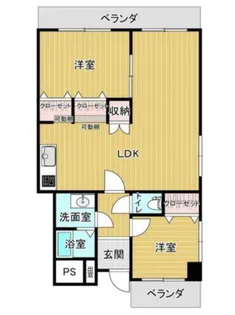 グランドハイツ第2高峰【5階】の間取り