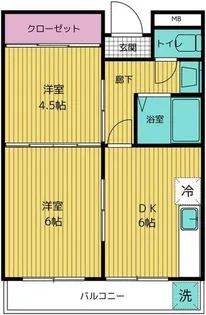 第三シャルマン四条畷【3階】の間取り