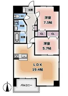 カーサエテルナ【2b号室】の間取り