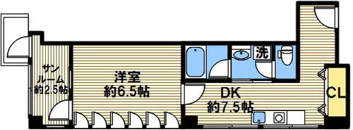 生和ビル【213号室】の間取り