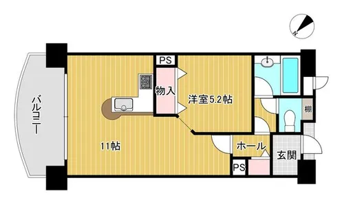 琵琶湖アーバンリゾートⅢ番館【1103号室】の間取り