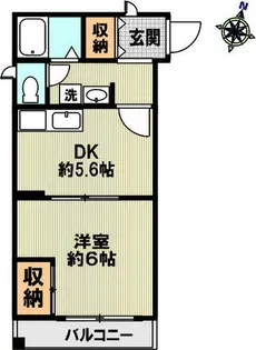 ライベス御影【203号室】の間取り