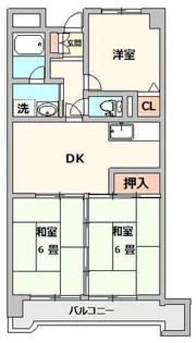 エクレール大里東【5階】の間取り