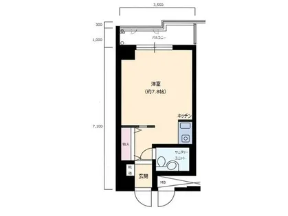 学が丘カレッジハイツ【303号室】の間取り
