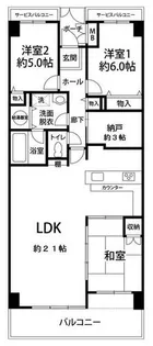 大阪府池田市呉服町【マンション】の間取り