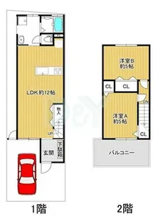 京都府京都市伏見区向島津田町【一戸建】の間取り