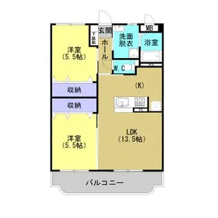 ユーミーウィンクルム【205号室】の間取り