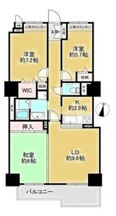 イーストコート8番街2番館【8階】の間取り