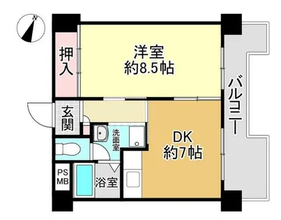 メゾン三宮【5階】の間取り