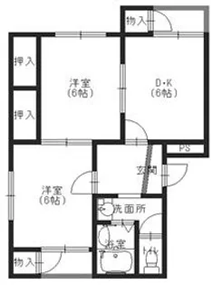 大阪府箕面市西小路5丁目【マンション】の間取り