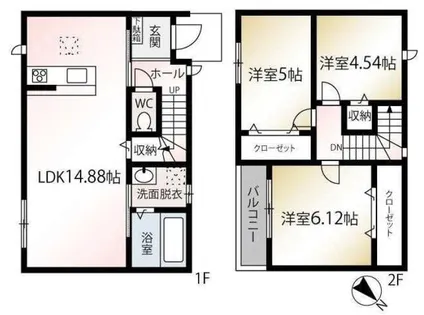 福岡県北九州市門司区寺内2丁目【一戸建】の間取り