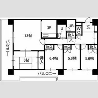 アルファスクエア円山【805号室】の間取り