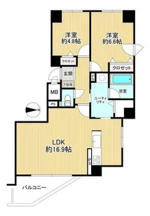 ヴェルデ月寒【2階】の間取り