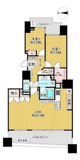 円山公園シティタワー【9階】の間取り