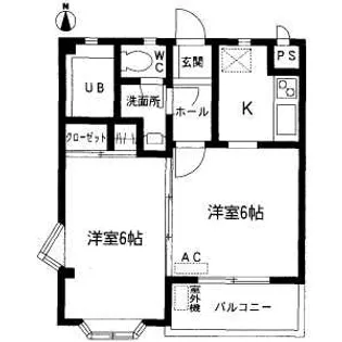 シャルミーユ【203号室】の間取り