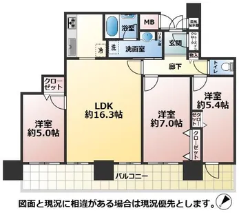 小倉D.C.TOWER【18階】の間取り