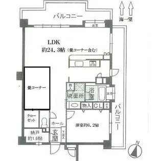 福岡県福岡市西区小戸5丁目【マンション】の間取り