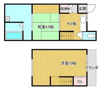 京都府京都市北区衣笠荒見町【一戸建】の間取り