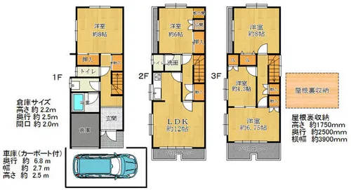 大阪府寝屋川市太間東町【一戸建】の間取り
