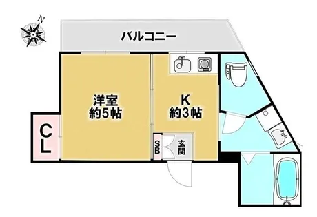 ドマーニ桜ノ宮【6階】の間取り