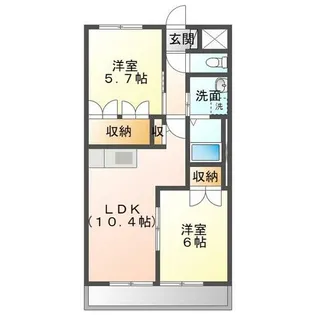 ハピネスコート【1階】の間取り