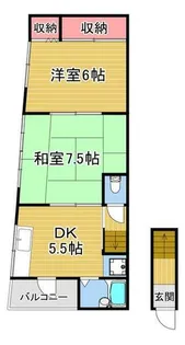 福住アパート【2階】の間取り