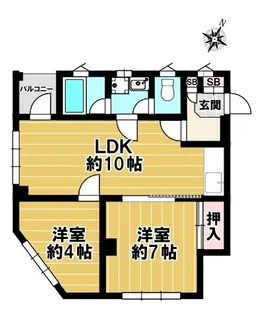 竹内マンション【303号室】の間取り