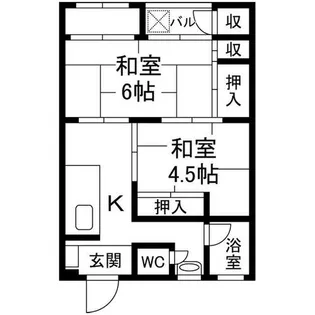 兵庫県西宮市甲子園浦風町【マンション】の間取り