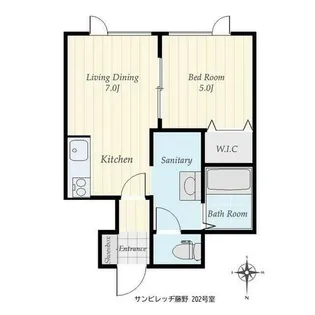 サンビレッチ藤野【202号室】の間取り