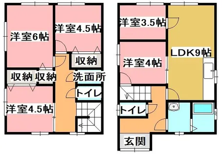 福岡県北九州市八幡東区帆柱2丁目【一戸建】の間取り