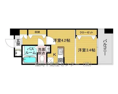 福岡県福岡市博多区神屋町【マンション】の間取り